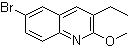 6-溴-3-乙基-2-甲氧基喹啉分子结构 (CAS 409346-71-0)