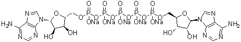 structure of CAS# 4097-04-5, 腺苷 5'-(六氢五磷酸酯) P''''→5'-腺苷酯五钠盐