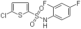 5-氯-N-(2,4-二氟苯基)噻吩-2-磺酰胺分子结构 (CAS 411207-61-9)