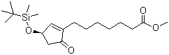 (R)-(+)-3-(叔丁基二甲基硅氧基)-5-氧代-1-环戊烯基-1-己酸甲酯分子结构 (CAS 41138-69-6)