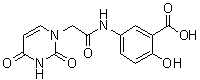 CAS 登录号：4116-41-0, 5-[[2-(3,4-二氢-2,4-二氧代-1(2H)-嘧啶基)乙酰基]氨基]-2-羟基苯甲酸