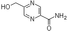 structure of CAS# 412277-94-2, 5-(Hydroxymethyl)-2-pyrazinecarboxamide
