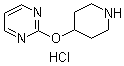 2-(哌啶-4-氧基)嘧啶盐酸盐分子结构 (CAS 412293-92-6)