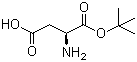 structure of CAS# 4125-93-3, L-Aspartic acid 1-tert-butyl ester