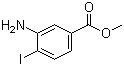 3-氨基-4-碘苯甲酸甲酯分子结构 (CAS 412947-54-7)