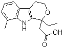 CAS # 41340-19-6, 1-Ethyl-1,3,4,9-tetrahydro-8-methylpyrano[3,4-b]indole-1-acetic acid, RAK 701