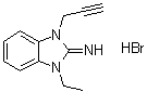 1-乙基-1,3-二氢-3-(2-丙炔基)-2H-苯并咪唑-2-亚胺单氢溴酸盐分子结构 (CAS 41472-78-0)