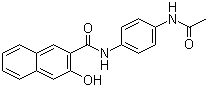 N-(4-乙酰氨基苯基)-3-羟基萘-2-甲酰胺分子结构 (CAS 41506-62-1)