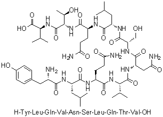 L-酪氨酰-L-亮氨酰-L-谷氨酰胺酰-L-缬氨酰-L-天冬氨酰胺酰-L-丝氨酰-L-亮氨酰-L-谷氨酰胺酰-L-苏氨酰-L-缬氨酸分子结构 (CAS 415973-18-1)