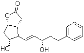 (+)-(3aR,4R,5r,6aS)-六氢-5-羟基-4-[(1E,3R)-3-羟基-5-苯基-1-戊烯基]-2H-环戊并[b]呋喃-2-酮分子结构 (CAS 41639-74-1)
