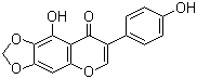 CAS # 41653-81-0, Irilone, 9-Hydroxy-7-(4-hydroxyphenyl)-8H-1,3-dioxolo[4,5-g][1]benzopyran-8-one
