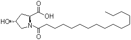 structure of CAS# 41736-92-9, N-十六碳酰基-4-羟基-L-脯氨酸
