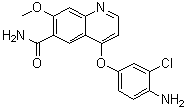 4-(4-氨基-3-氯苯氧基)-7-甲氧基-6-喹啉甲酰胺分子结构 (CAS 417722-93-1)