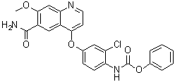 structure of CAS# 417722-95-3, [4-[[6-(氨基羰基)-7-甲氧基-4-喹啉基]氧基]-2-氯苯基]氨基甲酸苯基酯