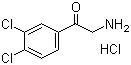structure of CAS# 41995-19-1, 2-(3,4-Dichlorophenyl)-2-oxoethylamine hydrochloride