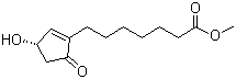 structure of CAS# 42038-75-5, (S)-(-)-3-羟基-5-氧代-1-环戊烯基-1-己酸甲酯
