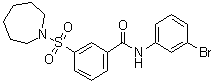 N-(3-溴苯基)-3-[(六氢-1H-氮杂卓-1-基)磺酰基]-苯甲酰胺分子结构 (CAS 420831-40-9)