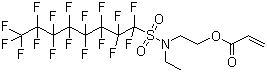 structure of CAS# 423-82-5, 2-(N-Ethylperfluorooctanesulfonamido)ethyl acrylate