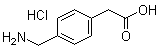 4-(氨基甲基)苯乙酸盐酸盐分子结构 (CAS 42383-05-1)
