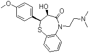 CAS 登录号：42399-40-6, 去乙酰地尔硫卓, (2S-cis)-5-(2-(二甲基氨基)乙基)-2,3-二氢-3-羟基-2-(4-甲氧基苯基)-1,5-苯并硫氮杂卓-4(5H)-酮
