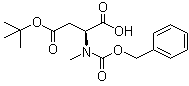 structure of CAS# 42417-70-9, N-甲基-N-[苄氧羰基]-L-天冬氨酸 4-叔丁酯
