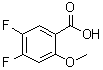 4,5-二氟-2-甲氧基苯甲酸分子结构 (CAS 425702-18-7)