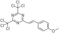 structure of CAS# 42573-57-9, 2,4-双(三氯甲基)-6-对甲氧基苯乙烯基-S-三嗪