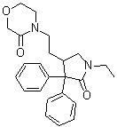 CAS # 42595-88-0, 2-Ketodoxapram, 4-[2-(1-Ethyl-5-oxo-4,4-diphenyl-3-pyrrolidinyl)ethyl]-3-morpholinone, AHR 5955