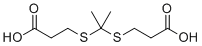 structure of CAS# 4265-59-2, 3-[2-(2-羧基乙基硫基)丙烷-2-基硫基]丙酸
