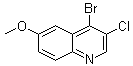 4-溴-3-氯-6-甲氧基喹啉分子结构 (CAS 426842-71-9)