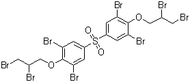 四溴双酚 S 双(2,3-二溴丙基)醚分子结构 (CAS 42757-55-1)