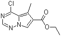 4-氯-5-甲基吡咯并[1,2-f][1,2,4]三嗪-6-羧酸乙酯分子结构 (CAS 427878-41-9)