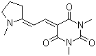 1,3-二甲基-5-[2-(1-甲基吡咯烷-2-亚基)乙亚基]嘧啶-2,4,6-三酮分子结构 (CAS 428519-09-9)