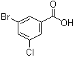 3-溴-5-氯苯甲酸分子结构 (CAS 42860-02-6)