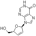 structure of CAS# 42867-68-5, 2',3'-Dideoxy-2',3'-didehydroinosine