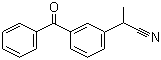 structure of CAS# 42872-30-0, 2-(3-Benzoylphenyl)propionitrile