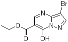 3-溴-7-羟基吡唑并[1,5-a]嘧啶-6-羧酸乙酯分子结构 (CAS 43024-63-1)