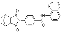 4-(1,3,3a,4,7,7a-六氢-1,3-二氧代-4,7-甲桥-2H-异吲哚-2-基)-N-8-喹啉基苯甲酰胺分子结构 (CAS 430429-02-0)