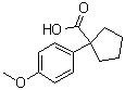 structure of CAS# 43050-28-8, 1-(4-甲氧基苯基)环戊烷羧酸