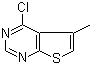 4-氯-5-甲基噻吩并[2,3-d]嘧啶分子结构 (CAS 43088-67-1)