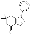 1,5,6,7-四氢-6,6-二甲基-1-苯基-4H-吲唑-4-酮分子结构 (CAS 43102-70-1)
