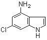 6-氯-1H-吲哚-4-胺分子结构 (CAS 431046-15-0)