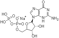 5'-二磷酸鸟苷钠盐分子结构 (CAS 43139-22-6)