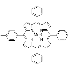 structure of CAS# 43145-44-4, 5,10,15,20-Tetra(4-methylphenyl)-21H,23H-porphine manganese(III) chloride