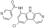 N-(6-氯-9H-吡啶并[3,4-b]吲哚-8-基)-3-吡啶甲酰胺分子结构 (CAS 431898-65-6)