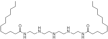N,N'-[亚氨基二(2,1-乙二基亚氨基-2,1-乙二基)]双十二烷酰胺分子结构 (CAS 43208-98-6)