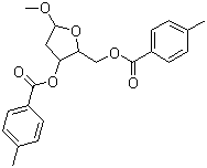 structure of CAS# 4330-34-1, 1-甲氧基-2-脱氧-3,5-二甲苯甲酰氧基-D-呋喃糖苷