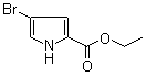 4-溴-1H-吡咯-2-羧酸乙酯分子结构 (CAS 433267-55-1)