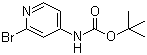 2-溴吡啶-4-氨基甲酸叔丁酯分子结构 (CAS 433711-95-6)