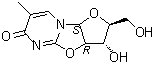 2,2'-去氢-1-(beta-L-阿拉伯呋喃糖基)胸腺嘧啶分子结构 (CAS 433733-92-7)